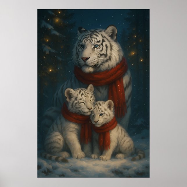 White Tiger – Guardian of Light – ManJiangHong Art Poster (Framsidan)