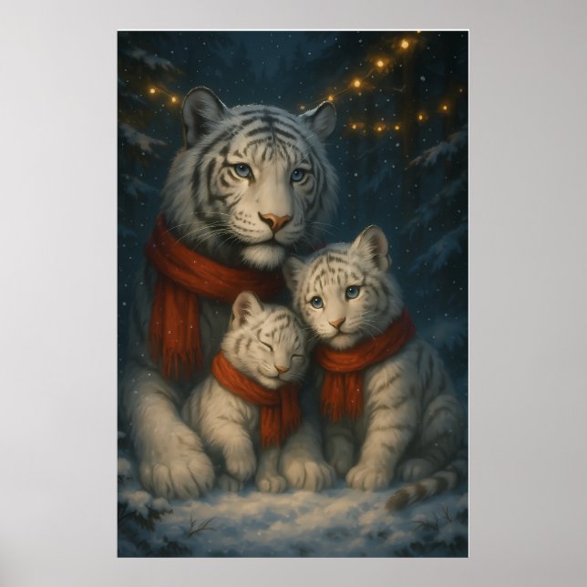 White Tiger – Guardian of Light – ManJiangHong Art Poster (Framsidan)