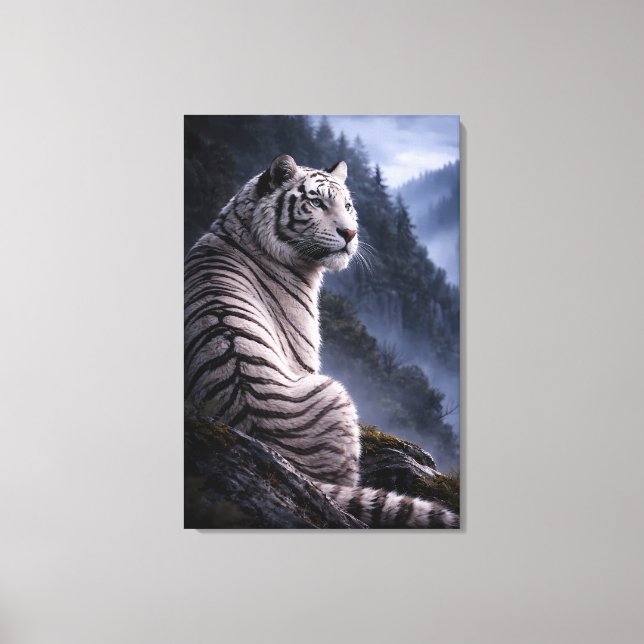 White Tiger in Motion – ManJiangHong Art Series Canvastryck (Framsida)