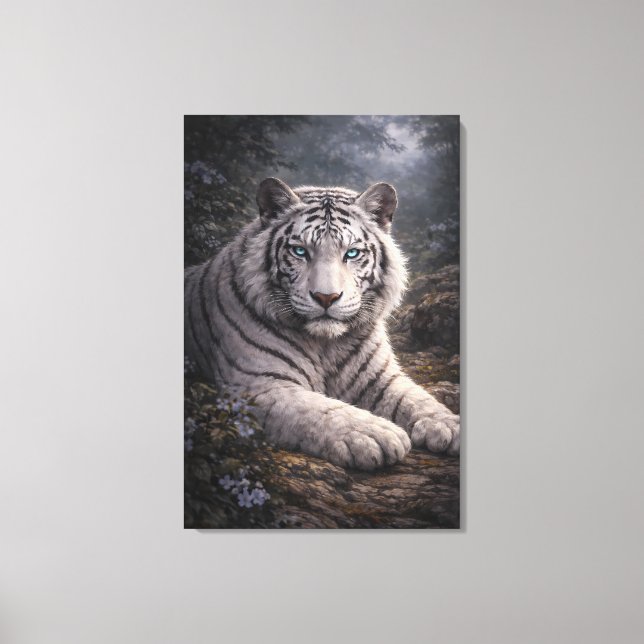 White Tiger in Motion – ManJiangHong Art Series Canvastryck (Framsida)