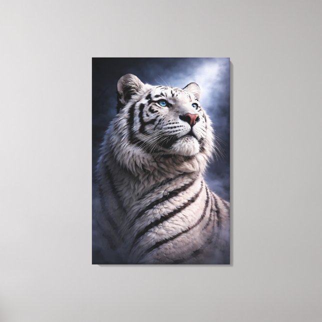 White Tiger in Motion – ManJiangHong Art Series Canvastryck (Framsida)