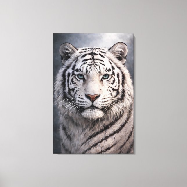 White Tiger in Motion – ManJiangHong Art Series Canvastryck (Framsida)