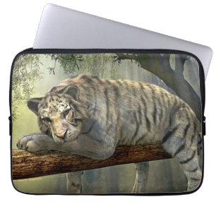 White Tiger Laptop sleeve