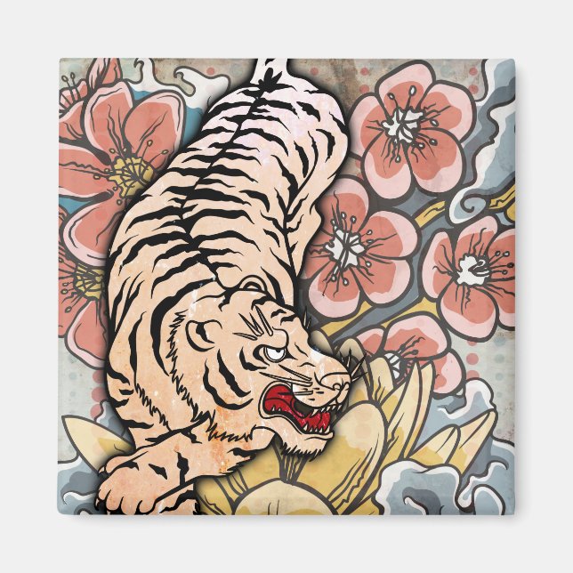 White Tiger Magnet (Framsidan)