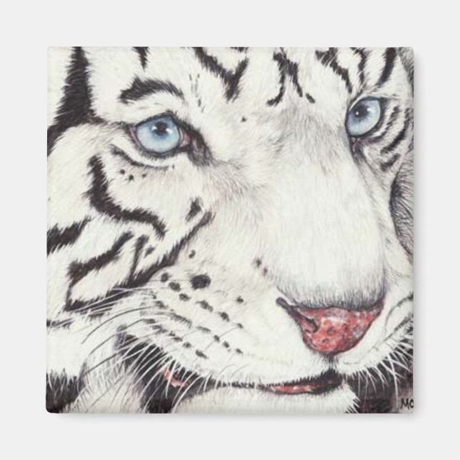 White Tiger Magnet (Framsidan)