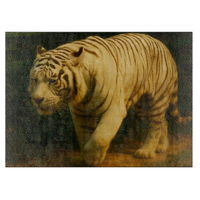 White Tiger Majesty - Stylized Wildlife Art Print (Framsidan)