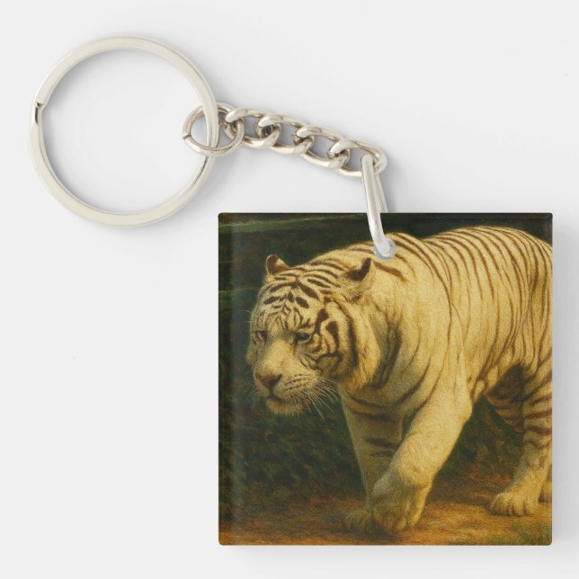 White Tiger Majesty - Stylized Wildlife Art Print (Framsidan)