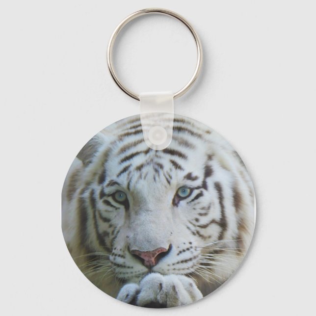 White Tiger Nyckelring (Framsida)