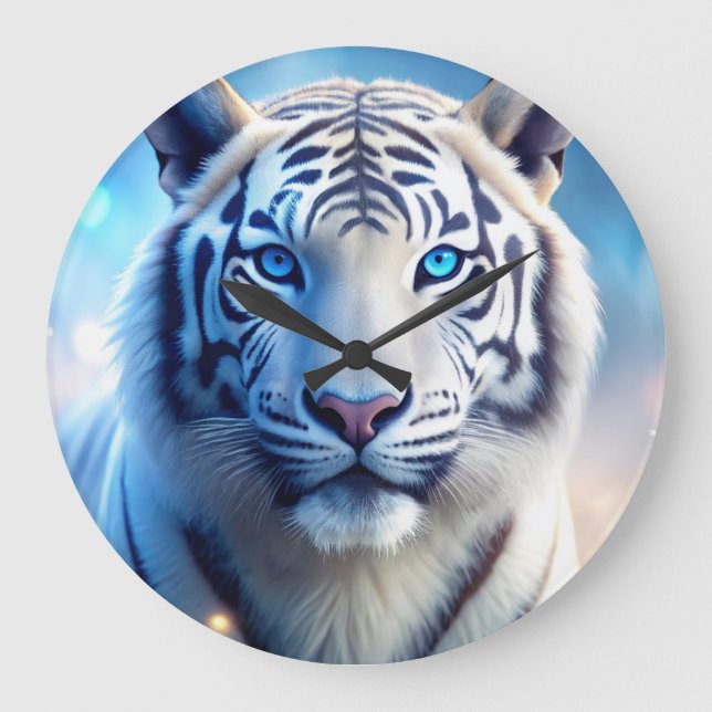 White Tiger Stor Klocka (Framsida)