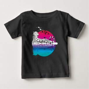 White Tiger Sunset T Shirt