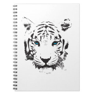 White Tiger with Blue Eyes Anteckningsbok
