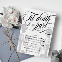 White Til Döds do oss Part Skeleton Bröllop