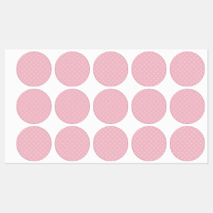 White Tiny Polka dots Print, Dockad Mönster Klistermärke