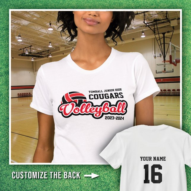 White Tomball JH Cougars Volleyball 2023-2024 T Shirt (Skapare uppladdad)