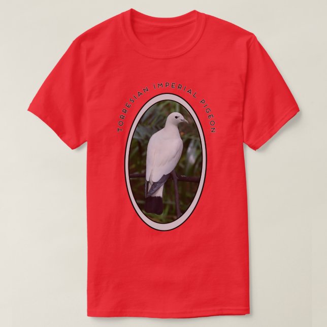 White Torresian Imperial Pigeon Twitcher Gift T Shirt (Design framsida)