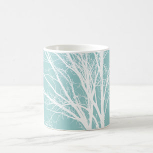 White Träd Grenar Kaffemugg
