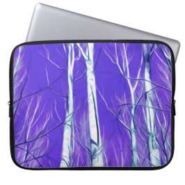 White Träd Intense Blå himmel i februari Laptop Fodral