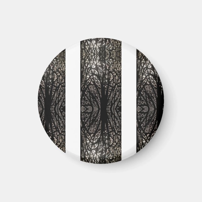 White träd mönster magnet (Framsidan)