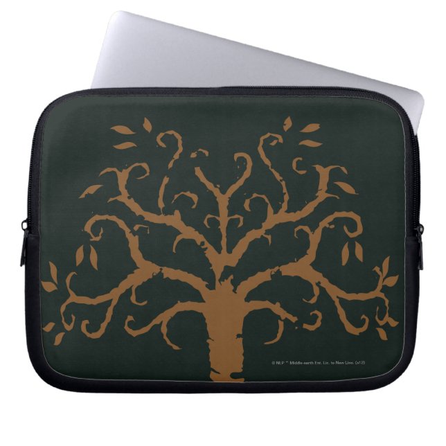 White Träd of Gondor Laptop Sleeve (Framsidan)