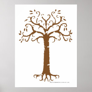 White Träd of Gondor Poster