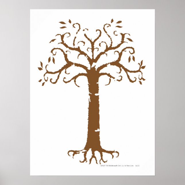 White Träd of Gondor Poster (Framsidan)