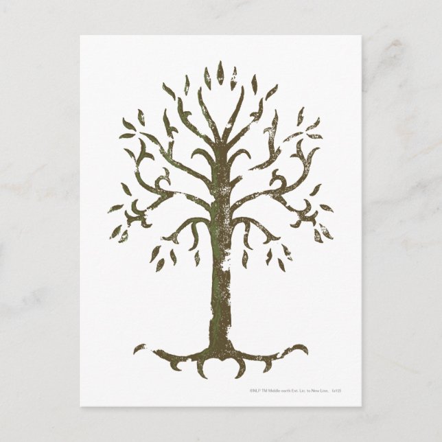 White Träd of Gondor Vykort (Framsida)