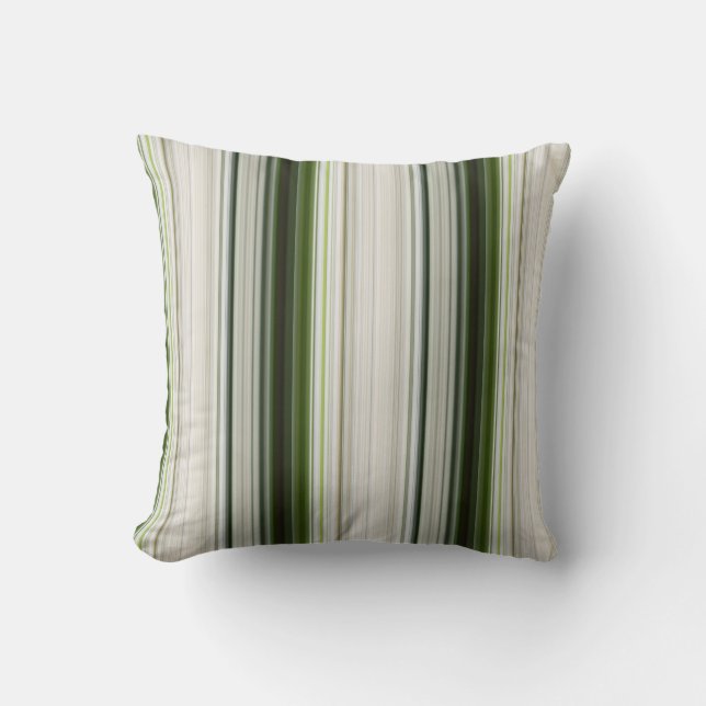 White Trilliums White och Grönt Rand Kudde (Framsida)