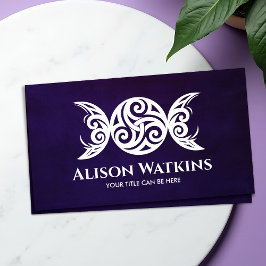 White Triskele - Triple Måne Visitkort