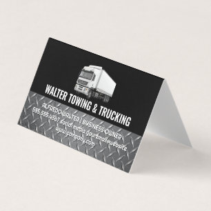 White Trucking Logotyp Stål Trim Logistik Visitkort