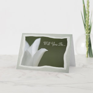 White Tulip blir min bridesmaid Inbjudan