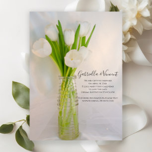 White Tulip i Flaska Vår bröllop Spara datum Datumet