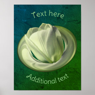 White Tulip Petals Abstrakt Skapar din egen Poster