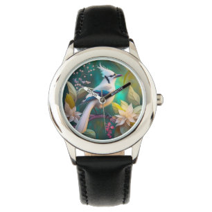 White Tumped Teal Vinge Jay Fantasy Bird Armbandsur