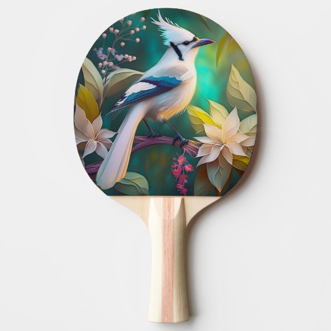 White Tumped Teal Vinge Jay Fantasy Bird Pingisracket (Framsidan)