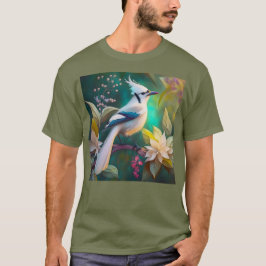 White Tumped Teal Vinge Jay Fantasy Bird T Shirt
