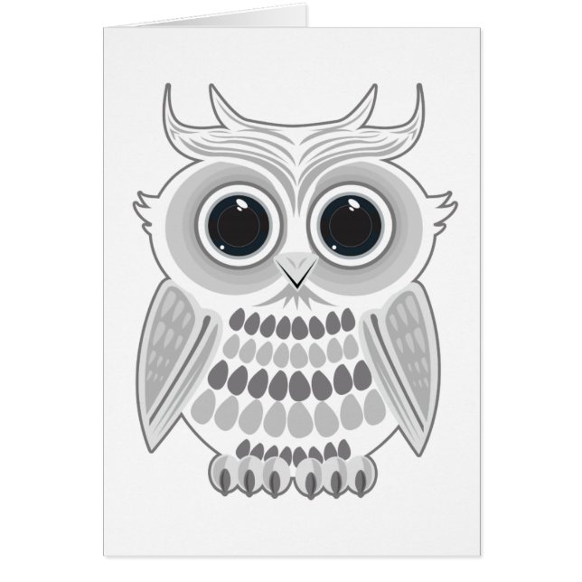 White Uggla Hälsningskort (Framsidan)