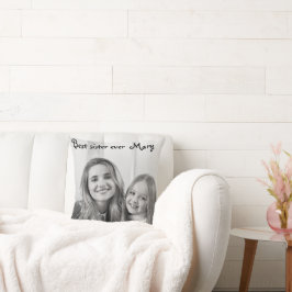 white unicorn best ever sister photo kudde