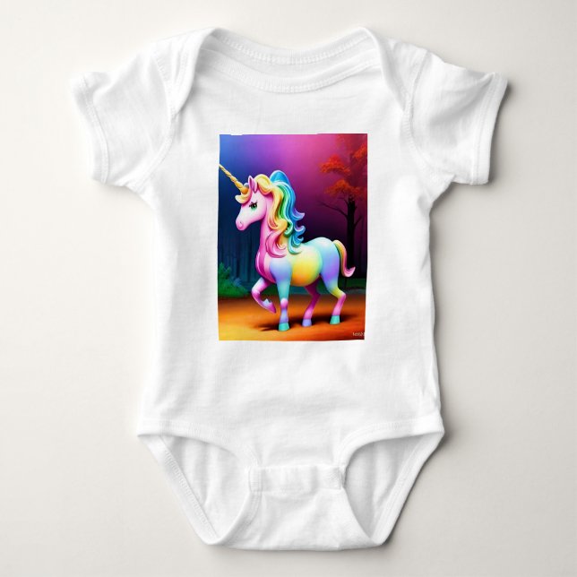 White Unicorn Horse-37474 T Shirt (Framsida)
