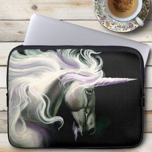 White Unicorn Lila Laptop Fodral