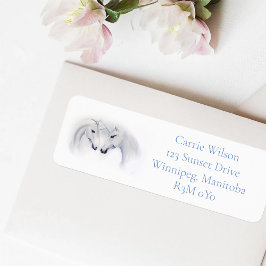 White Unicorns Kärlek par Returadress Etikett