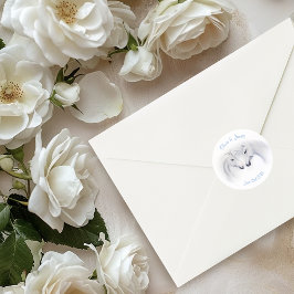 White Unicorns Kärlek par Runt Klistermärke