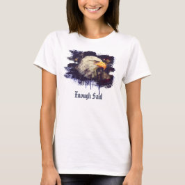 *~* White USA Patriotic American Modern Eagle Head T Shirt