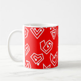 White Valentines Mazes Mugg