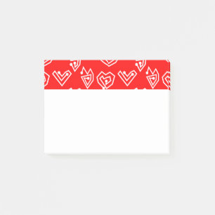 White Valentines Mazes Post-it Block