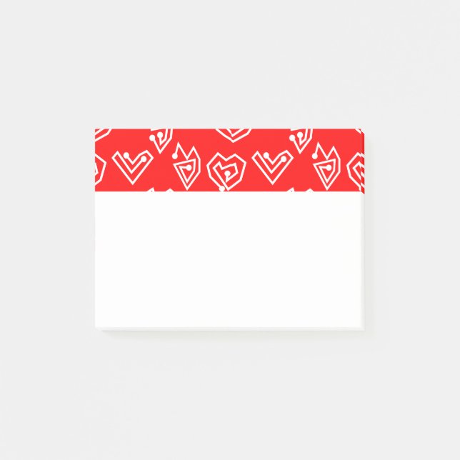 White Valentines Mazes Post-it Block (Framsida)