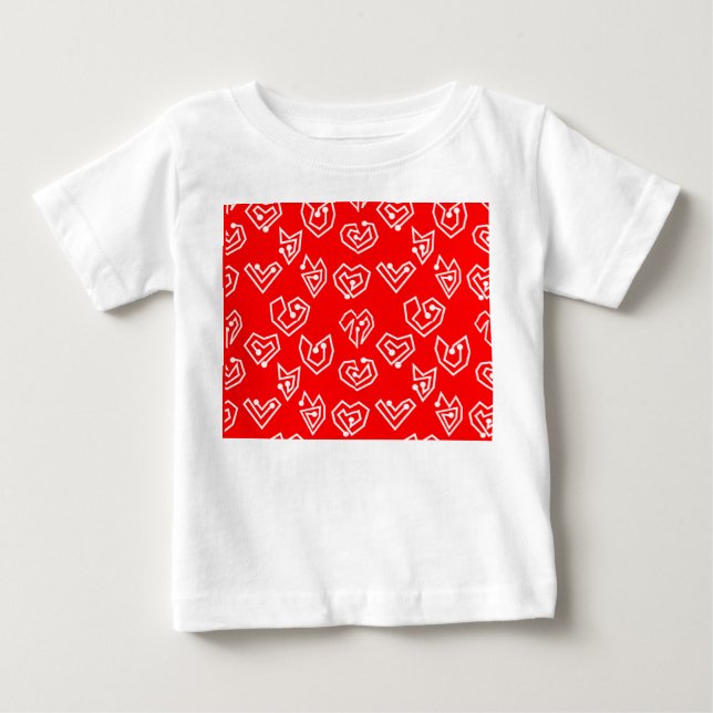 White Valentines Mazes T Shirt (Framsida)