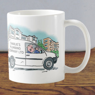 White Van Man Business Promotional Kaffemugg