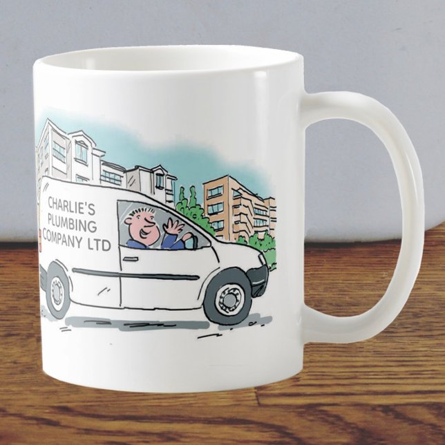 White Van Man Business Promotional Kaffemugg (Skapare uppladdad)