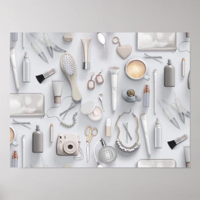 White Vanity Bord Poster (Framsidan)