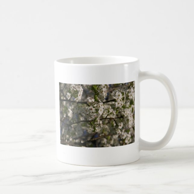 White Vår blommor Kaffemugg (Höger)